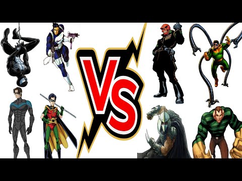 MUGEN Battle/ S.Spider-Man, Robin, Nightwing & Punisher VS Shredder, Sandman, Red Skull & Dr.Octopus