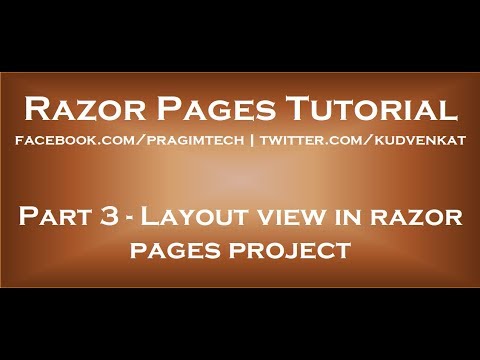Layout view in razor pages project