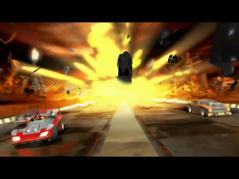 Hot Wheels Acceleracers but there's only violence and destruction