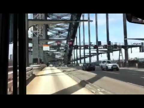 A BUS ACROSS SYDNEY HARBOUR BRIDGE