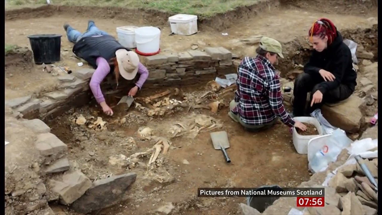 Skeletons discovered in rare 5,000-year-old tomb in Orkney - 29/Oct/2023