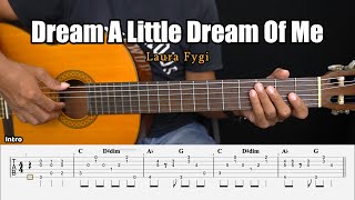 Dream A Little Dream Of Me - Laura Fygi - Fingerstyle Guitar Tutorial + TAB & Lyrics