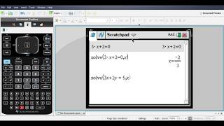 TI Nspire™ CX CAS Tutorial - Solving Basic Equations