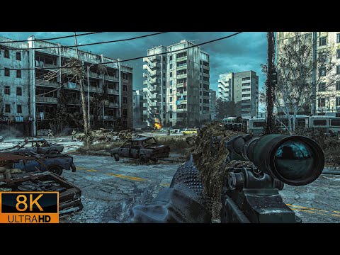 Pripyat , Ukraine｜All Ghillied Up Sniping Mission｜Modern Warfare Remastered｜8K
