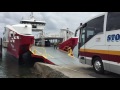 Extreme ferry boarding. Bus onto Ferry