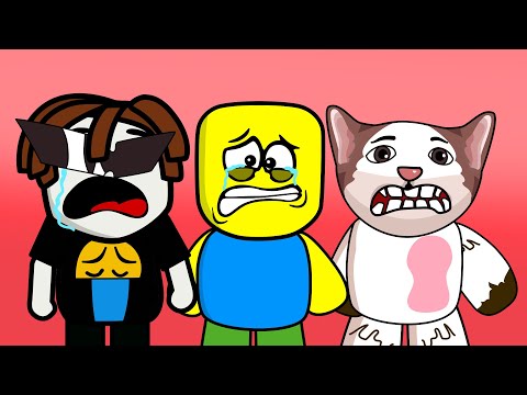 FNF Corrupted "SLICED" But Everyone Sings It | Annoying Orange x Roblox x FNF Animation All Episodes