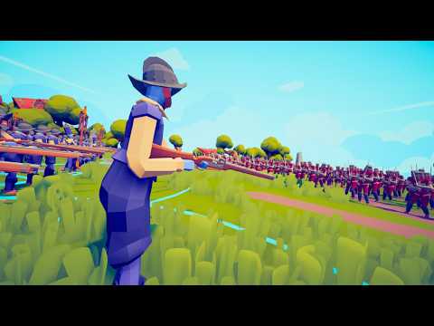 MUSKETEER BATTLE LINE vs 100x MEDIEVAL ARMY - TABS | Totally Accurate Battle Simulator
