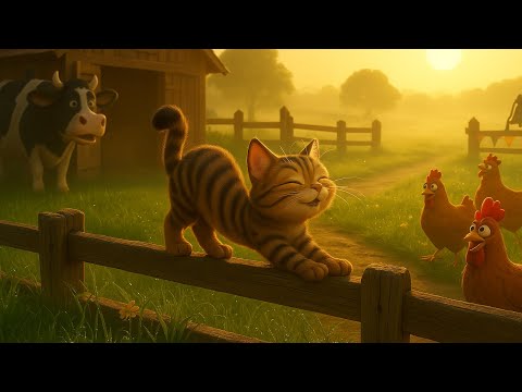 Kotek Puszek i Tajemnica Wiejskiego Podwórka – Bajka dla Dzieci | Magiczne Opowieści z Wsi