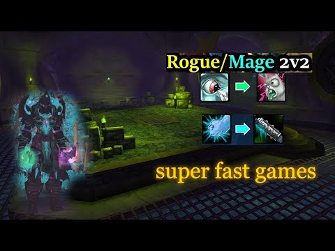 Classic Wotlk- Rogue/Mage 2v2 Arena High Rated Arena Fast Paced Games Last Season!!