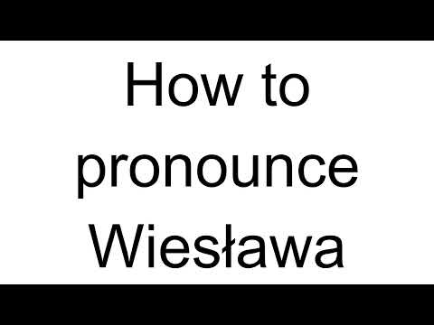 How to Pronounce Wiesława (Polish)