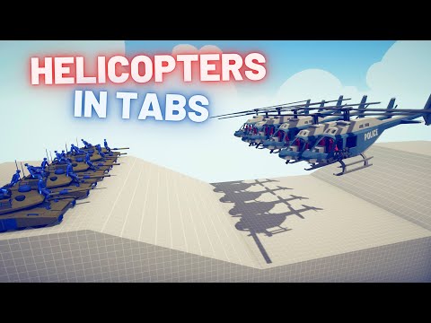 NEW HELICOPTERS vs Every Faction Units - Totally Accurate Battle Simulator - TABS