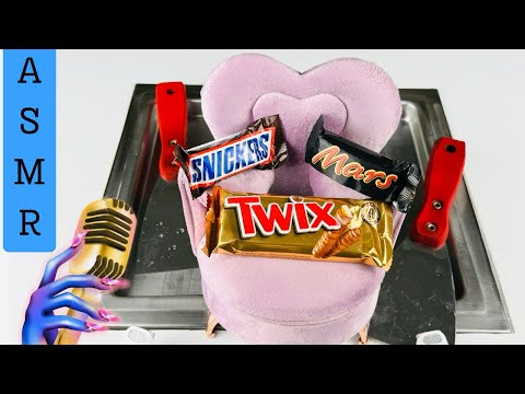 Massive Snickers Mars Twix - Ice Cream Rolls-satisfying Food Transformation with Chocolate Bars ASMR