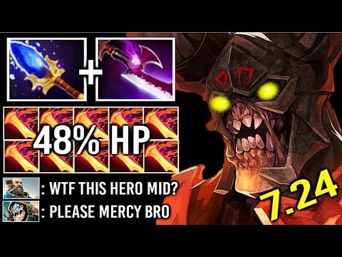 FORGOTTEN IMBA HERO MID IS BACK! 7.24 Scepter Doom vs Slark -48% Max HP Infernal Blade 7k MMR Dota 2
