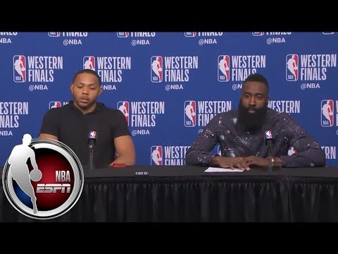 [FULL] James Harden and Eric Gordon after Rockets' Game 5 win over Warriors | NBA on ESPN