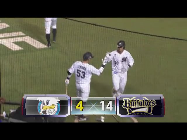 【9回裏】チャンスをものにする!! マリーンズ・大嶺翔の4号ソロ!! 2017/8/31 M-Bs