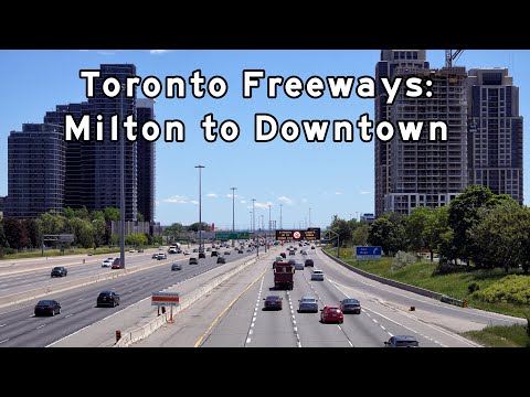 Toronto Freeways - Milton to Downtown Toronto - Hwy 401, 427 and Gardiner Expressway