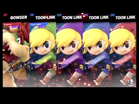 Super Smash Bros Ultimate Amiibo Fights – Request #11743 Bowser vs Fourswords
