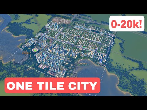 No Mods, No Problem: Building a 20K City in Just One Tile | Cities Skylines Challenge