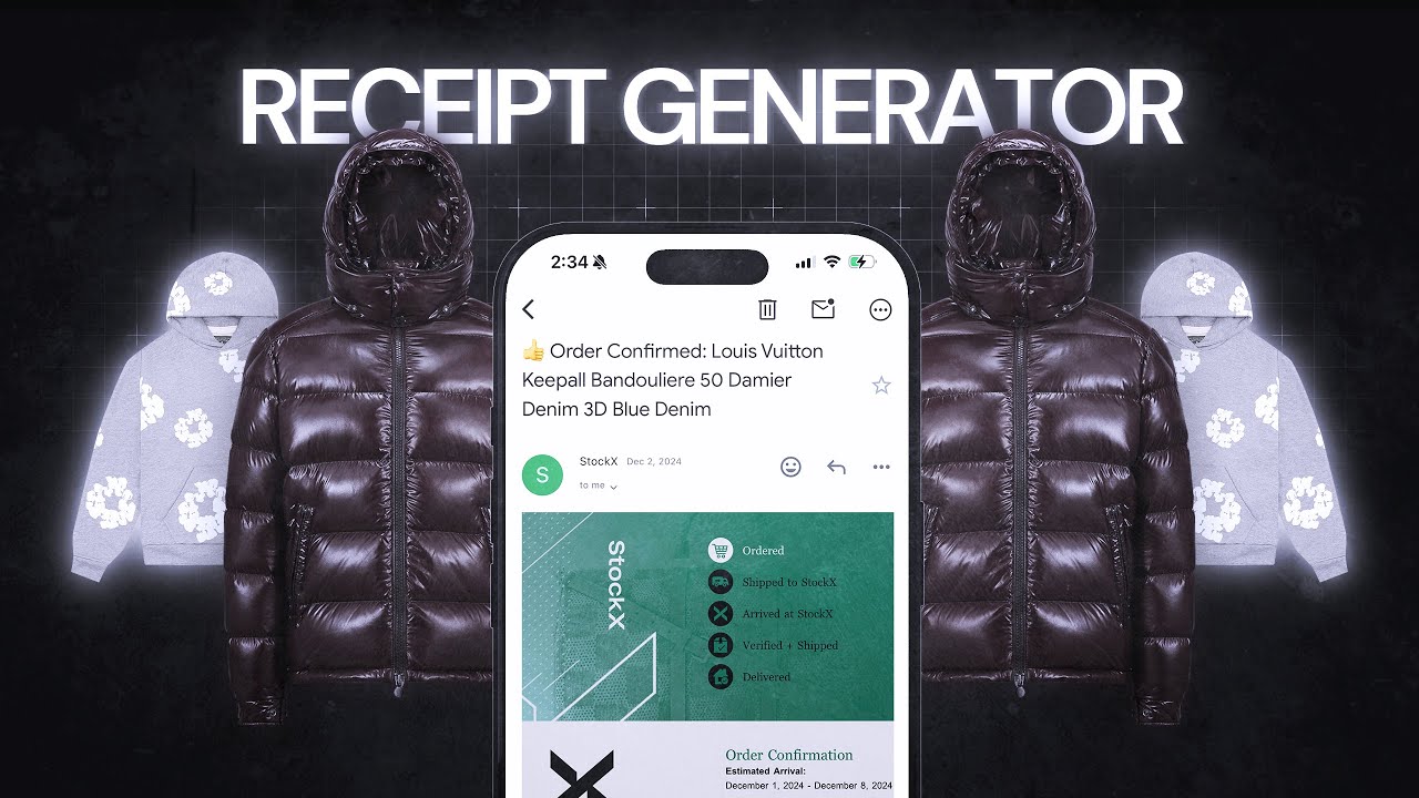 2025 Receipt Generator for Reselling – StockX, GOAT, Sephora, Vinted, Stüssy — HYPECEIPT 3.0