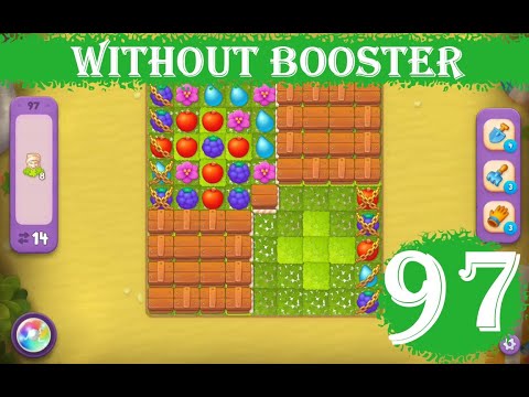 Gardenscapes Level 97 - [14 moves] [2023] [HD] solution of Level 97 Gardenscapes [No Boosters]