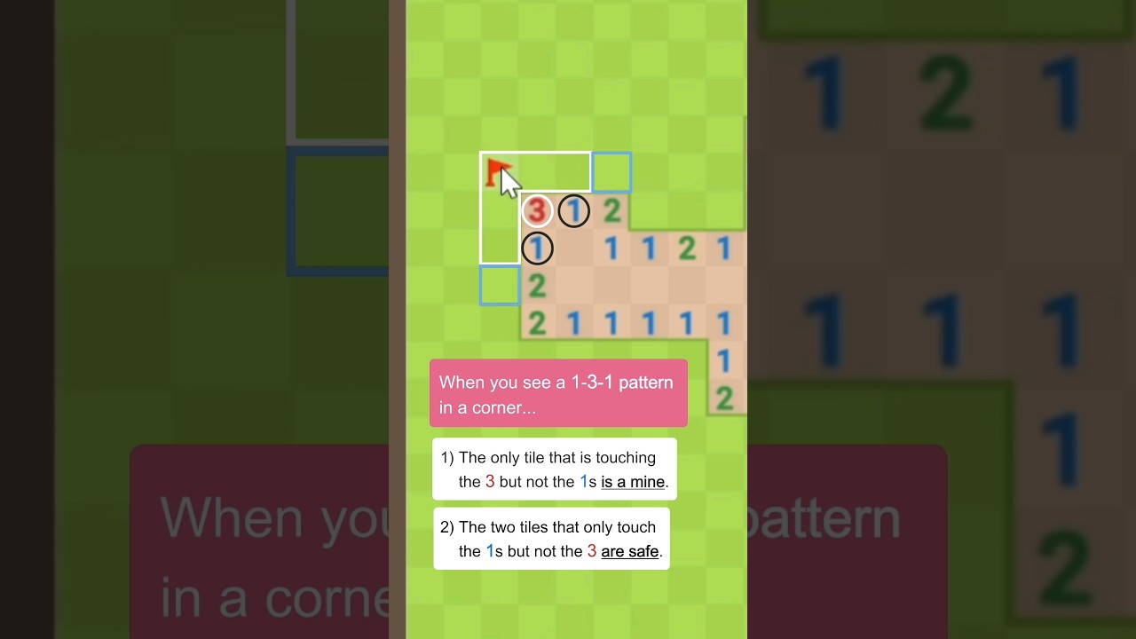 Minesweeper Tips Pt.12 | #minesweeper #tips #xyzbc #tbt #fypシ #brainteaser #howto #GamingTips
