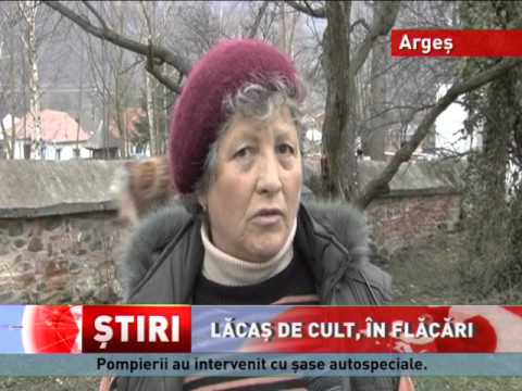 Biserica din Valea Danului, județul Argeș a luat foc