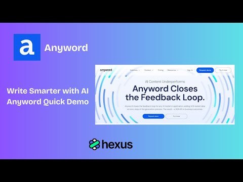 Generate Content using Anyword AI Tool | Anyword Quick Demo