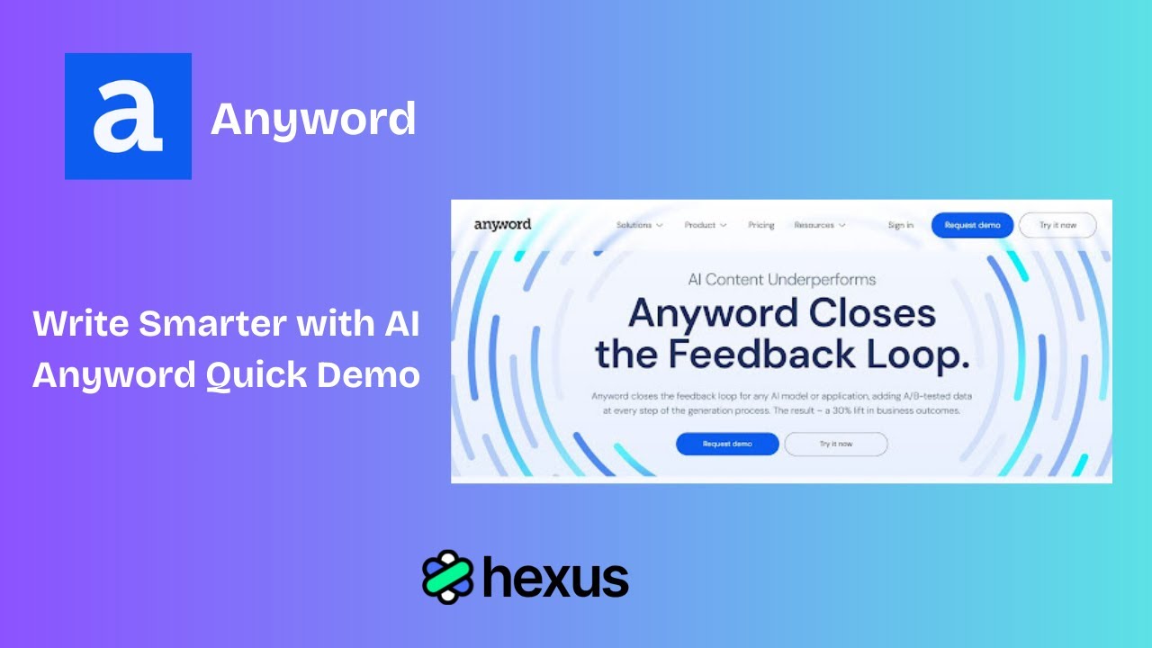 Generate Content using Anyword AI Tool | Anyword Quick Demo