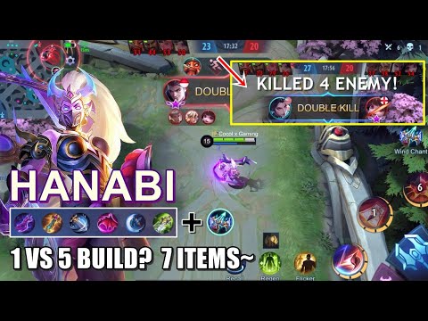 1 VS 5 KILLED 4 ENEMY?! TOP GLOBAL HANABI - SOLO RANK - MYTHIC RANK - S20