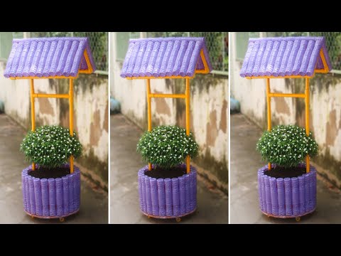 Amazing ideas for Making Flower Pot Recycling plastic Bottles into flower Pot