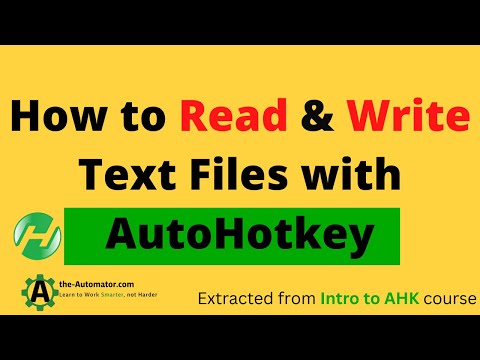File Read and write with AutoHotkey