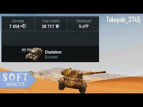 Charioteer : 7400 Damage , 5 Frags - WOT BLITZ - update 6.0