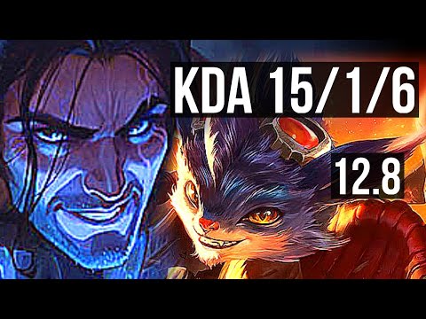 SYLAS vs RUMBLE (MID) | 15/1/6, 7 solo kills, Legendary, 400+ games | KR Master | 12.8