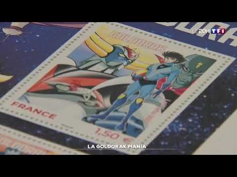 Reportage TF1 en amont de l'émission du bloc de timbres Goldorak