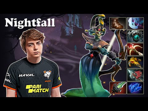 Nightfall - Medusa Safelane | Dota 2 7.29d Gameplay