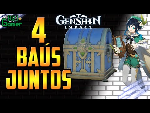Pegue 4 Baús Secretos Incríveis no Genshin Impact BR - Tutorial