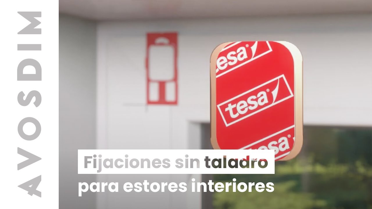 Sujetadores autoadhesivos sin perforaciones para estores interiores