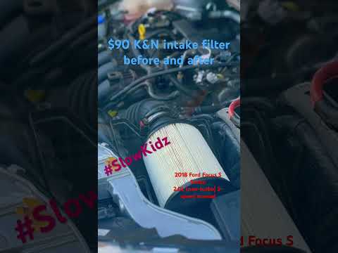 2018 Ford Focus S 2.0L stock intake filter vs K&N performance intake filter