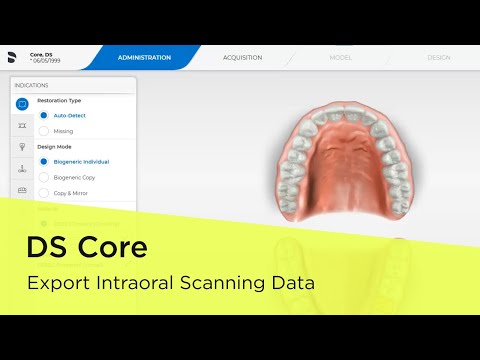 Export Intraoral Scanning Data from DS Core (DS System Monitor)