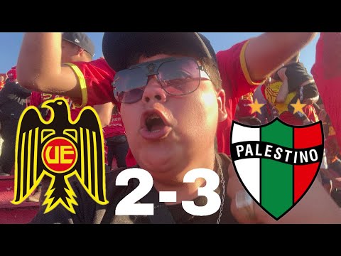 "Reacción desde el estadio unión española vs palestino" Barra: Fúria Roja &bull; Club: Unión Española