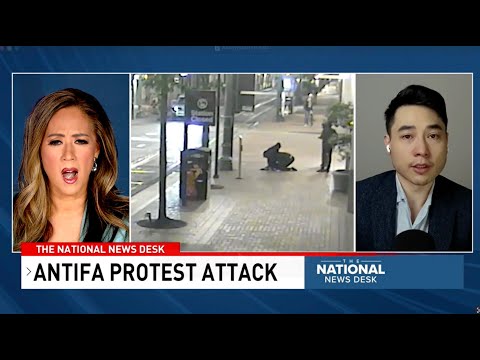 Mainstream Media News Presenter Shocked By Andy Ngo's Antifa Assault Video