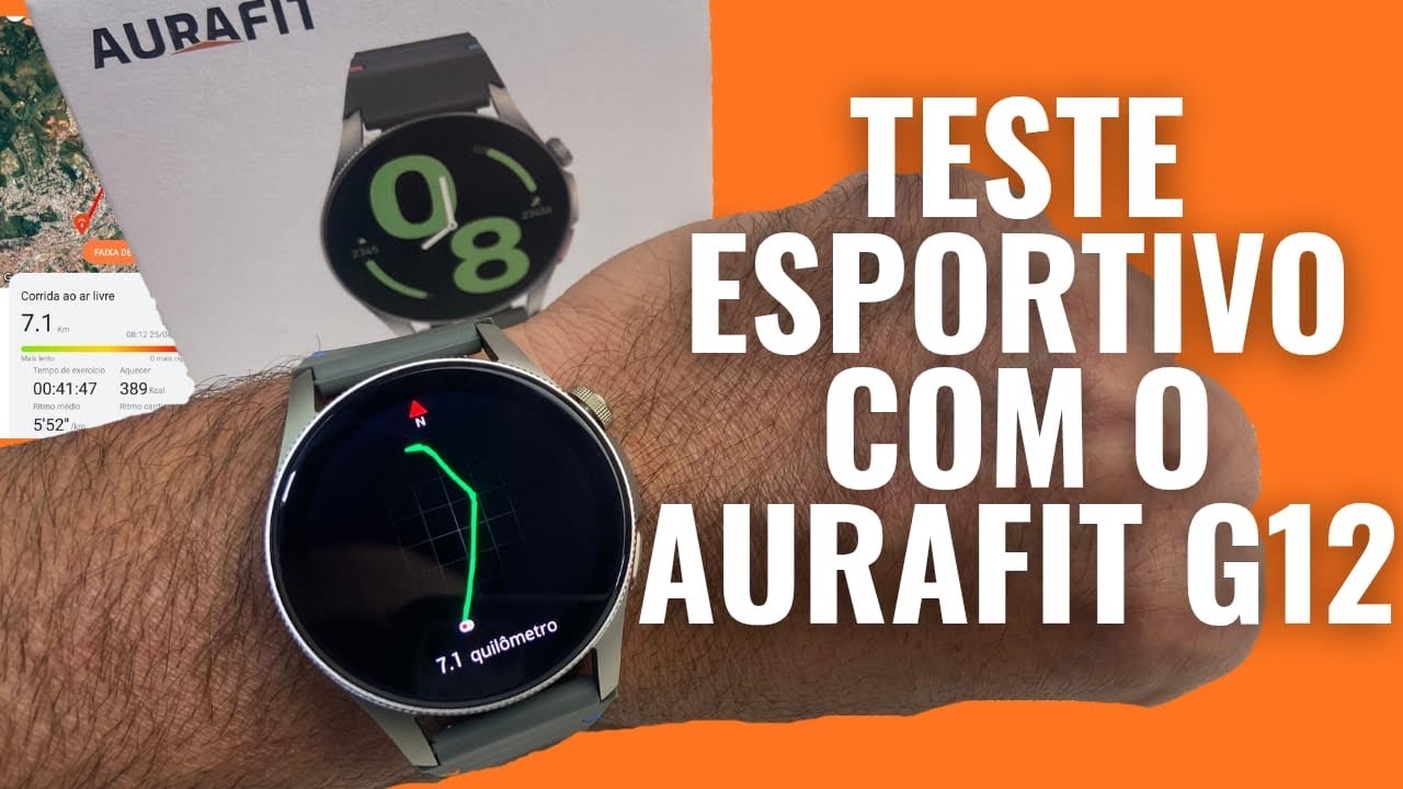 Miniatura da avaliação em vídeo de Smartwatch AURAFIT Relógio Inteligente Masculino com GPS