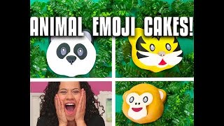 How To Make ANIMAL EMOJI CAKES For EARTH DAY! Go WILD For Banana Cake &amp; Chocolate Buttercream!