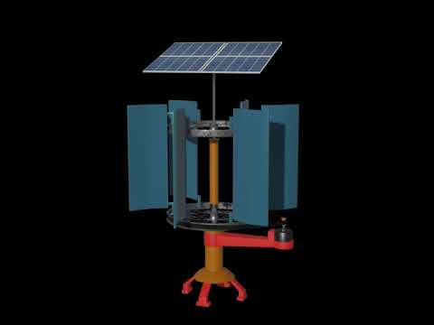 wind turbine 3D Mock up animation