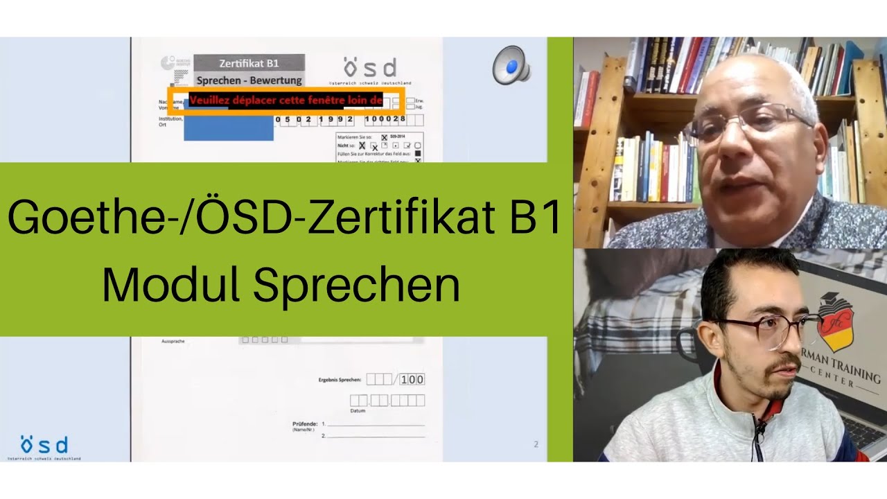 Goethe-/ÖSD-Zertifikat B1 | Modul Sprechen | (شرح بالعربية)
