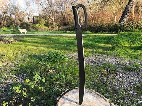 Cutlass Machete by Cold Steel review and cutting