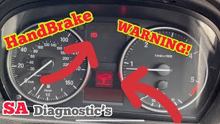 BMW Ex 1 3 How To Guide Reset Hand Brake Light Service 5DE0 FIXED!!