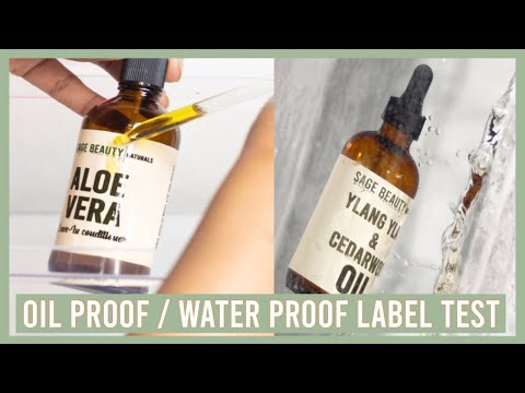 Crinklee Labels vs Online Labels (water and oil proof test)