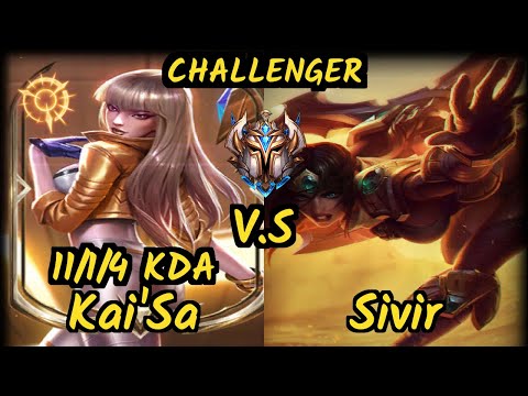 Theusma (KAI'SA) vs SIVIR - 11/1/4 KDA BOTTOM ADC CHALLENGER GAMEPLAY - BR