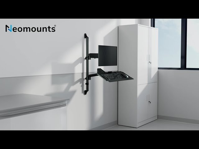 Video Teaser für Neomounts WL90-325BL1 wall mounted sit-stand workstation
